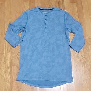 Under Armour Heatgear blue camo 3/4 fitted shirt